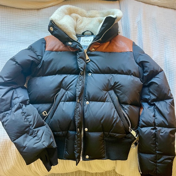 SAM. Sawyer Shearling Down Jacket Small - Picture 4 of 6
